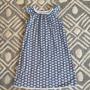 Roller Rabbit Blue Elephant Print girls nightgown